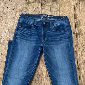 American Eagle Outfitters Women's Dark Blue Skinny Jeans